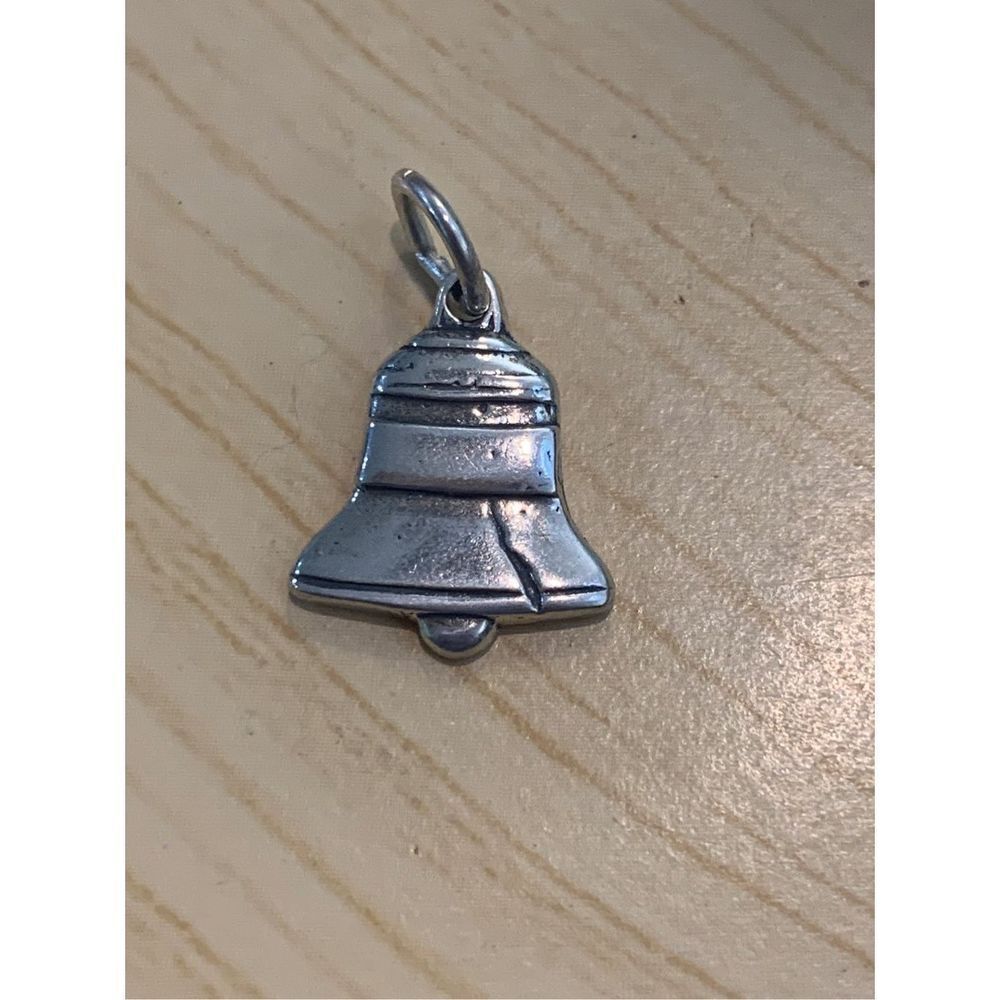 .925 Liberty Bell Sterling Silver Jewelry Charm